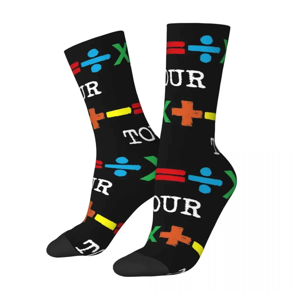 

Fashion Male Men Socks Crazy The Mathematics Tour Sock Music Graphic Women's Socks Spring Summer Autumn Winter