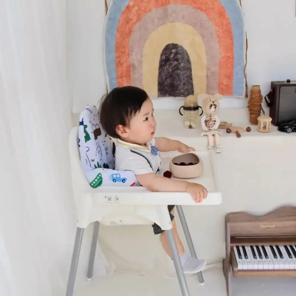 وسادة كرسي مرتفع للأطفال بلون سادة قابلة للطي لتدريب الجلوس وسادة قابلة للنفخ منزلية في الهواء الطلق