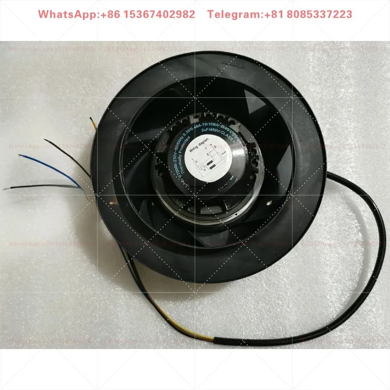 FW068-0202E12 FJ190T0000 230V 79/108W 190MM Industrial Centrifugal Fan for Equipment Heat Dissipation Ventilation Use