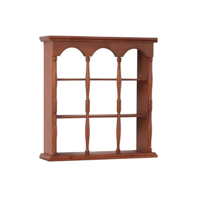 

American retro cup holder wooden side cabinet antique wall hanging desktop rack solid wood French storage display rack