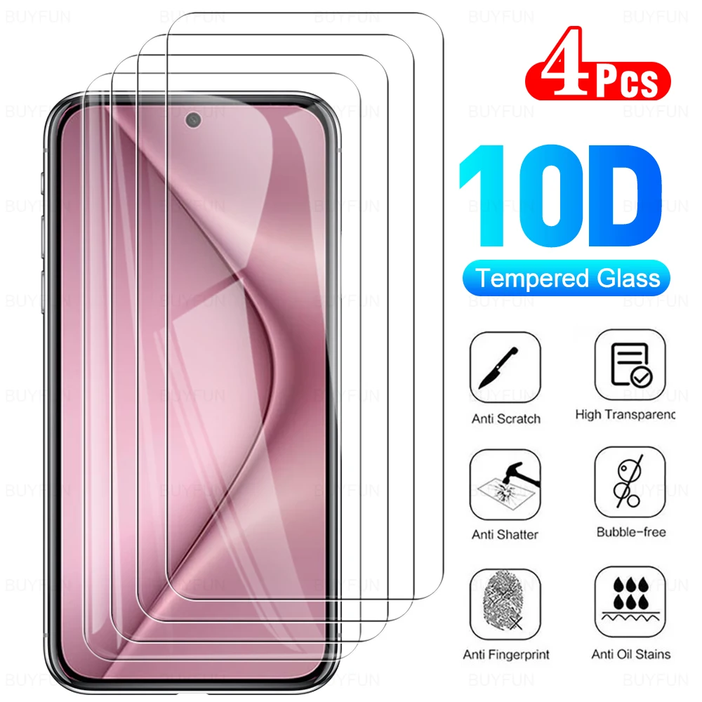 4pcs Full cover screen protector For Huawei Pura 70 pura70 Anti-Scratch Clear Tempered Glass huawey hawei pura70 2024 6.6inch 5G