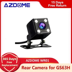 AZDOME-cámara de visión trasera de coche WR01, videocámara impermeable con puerto Jack de 2,5mm (4 pines), visión nocturna LED, para GS63H M06