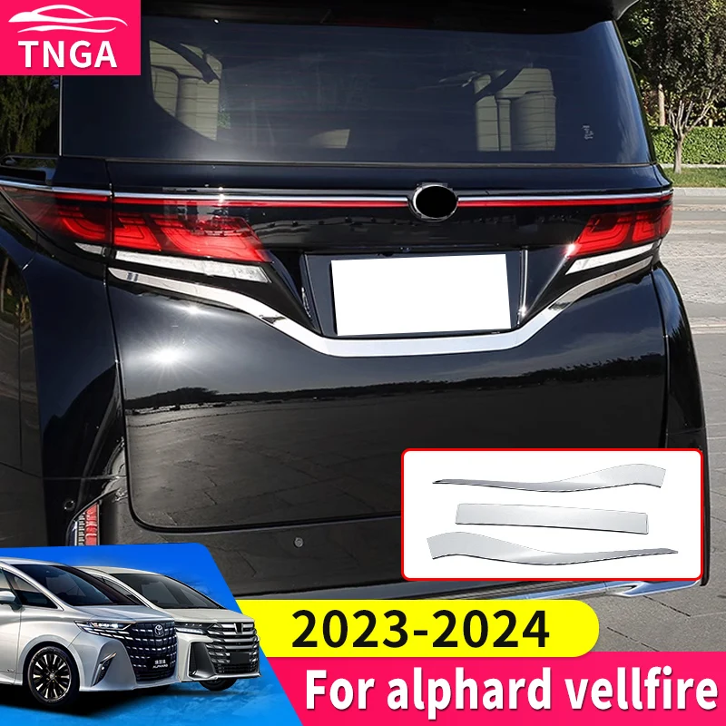 

For 2023 2024 Toyota Alphard Vellfire Tailgate Chrome Decoration Strip 40 Series Exterior Upgraded Accessories body kit Tuning