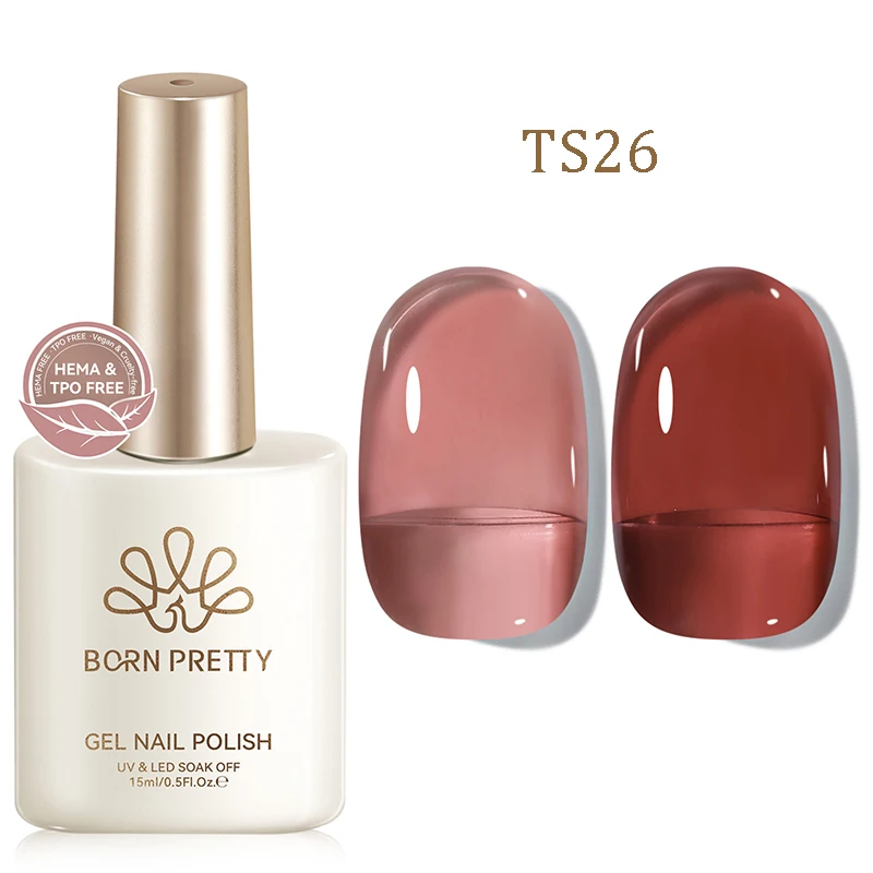 BORN PRETTY 15 ml Jelly Gel Polish Milky White Nude Glitter Soak Off LED UV Gel Semi Permanent Nail Art Maniküre Gel Lack