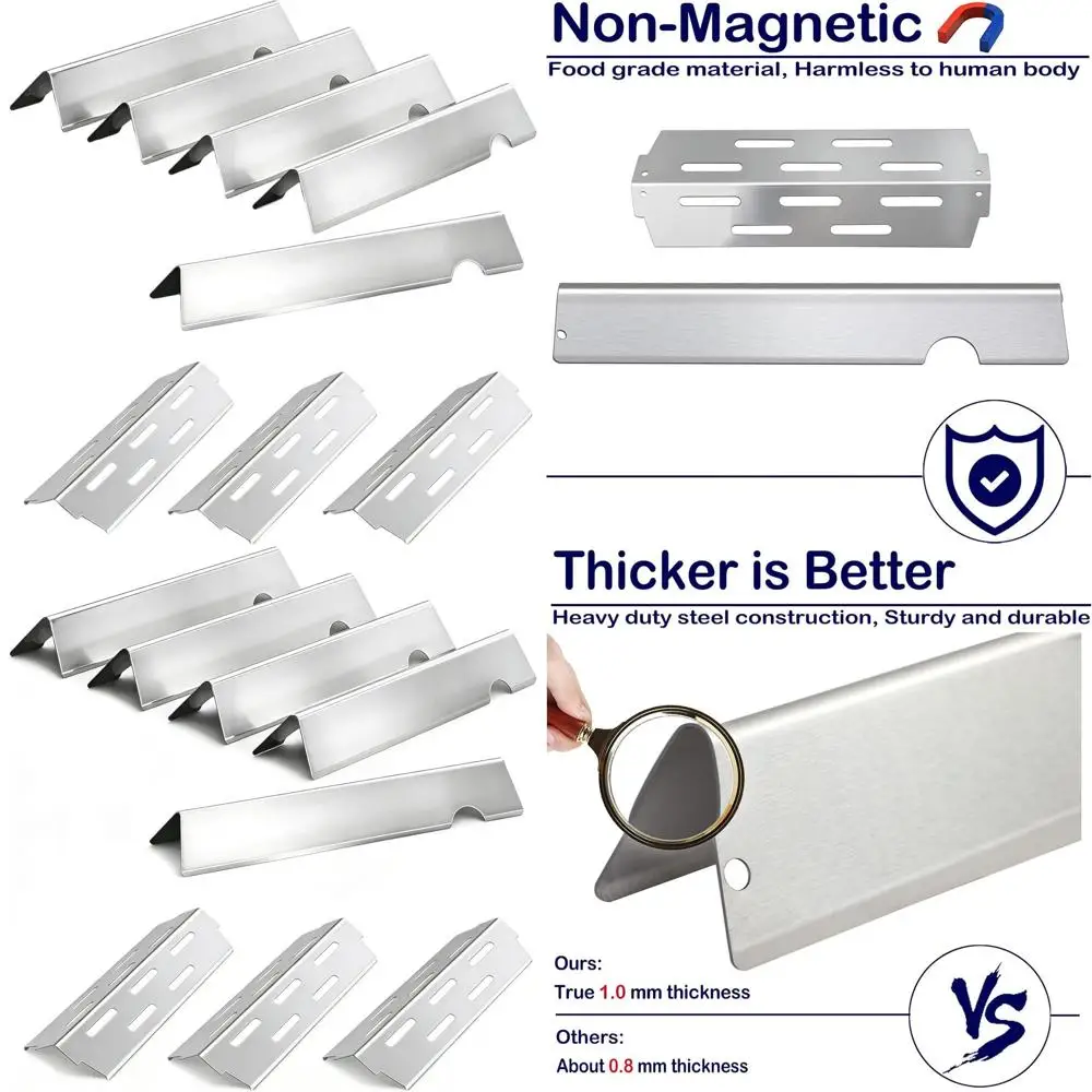 

Grill Parts for Genesis II Flavorizer Bars Heat Deflectors Replacement Accessories for Genesis GS4 Series E-310, II E-315, II E-