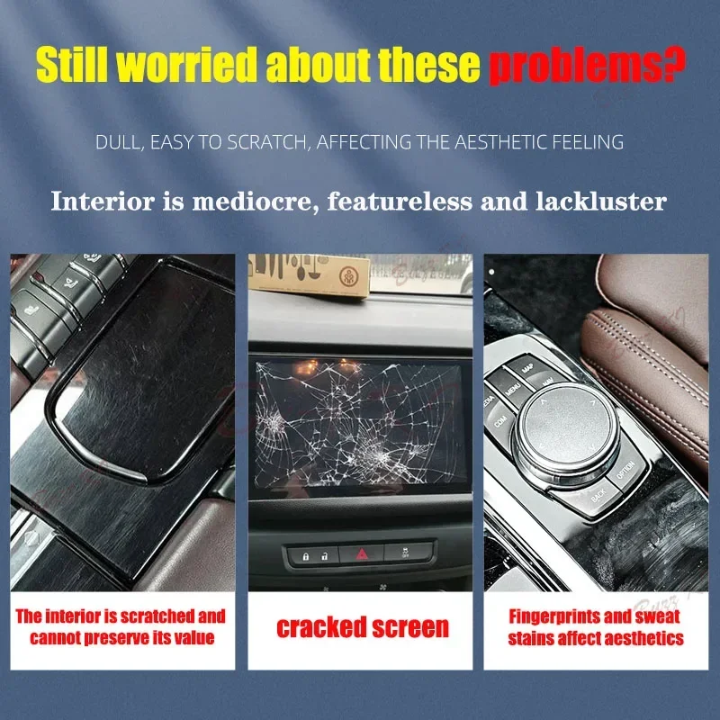 لسيارات BMW 5 Series i5 G60 2024 وحدة التحكم المركزية الداخلية طبقة رقيقة واقية واضحة من البولي يوريثان PPF ملحقات السيارة المضادة للخدش مجموعة تجديد