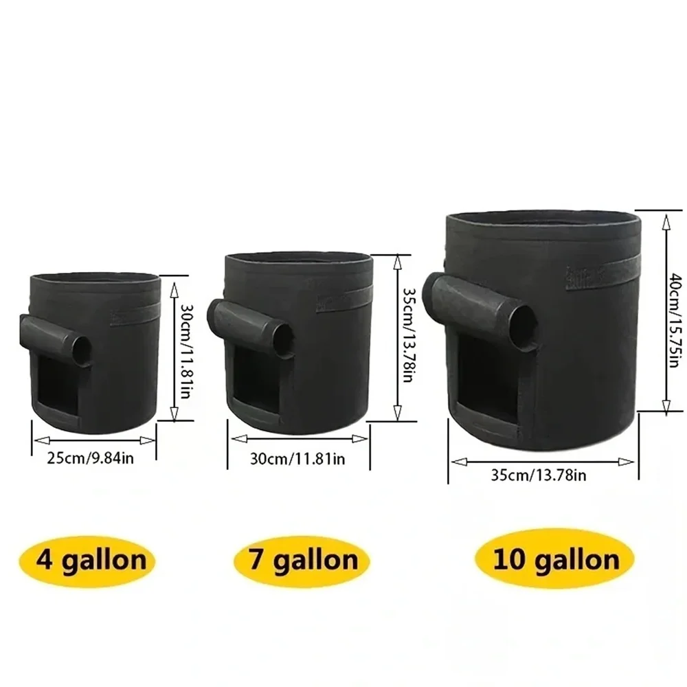 5/710 Gallon Grow Bags Fabric Felt Planter Flower Planting Pots Garden Vegetable Tomato Potato Plant Pot Container Pouch ﻿ view 2