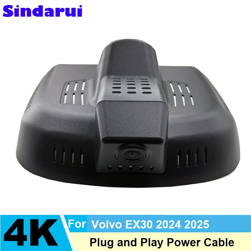 

4K HD 2160P Plug and Play Установка WIFi Автомобильный видеорегистратор OEM выглядит для Volvo Двойной объектив Видеорегистратор для Volvo EX30 2024 2025 Управление через приложение