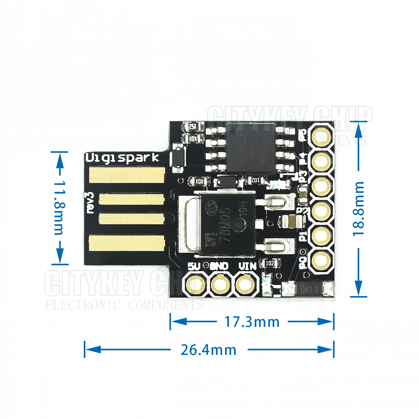 ATTINY85 Digispark kickstarter miniatura para desenvolvimento USB Arduino
