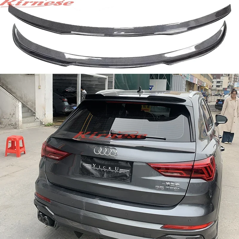 For Audi Q3 sportback 2019~2022 Year spoiler carbon fiber forged carbon hatchback roof rear wing body kit accessories