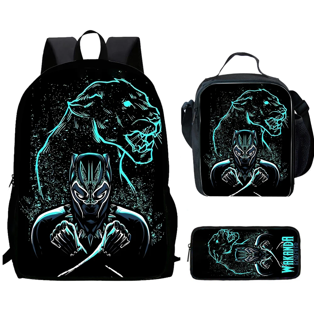 Cartoon Superhero Child School Backpack With Lunch Bags Pencil Bags For Age 4-9 ,Light Weight School Bags For Boys Girls