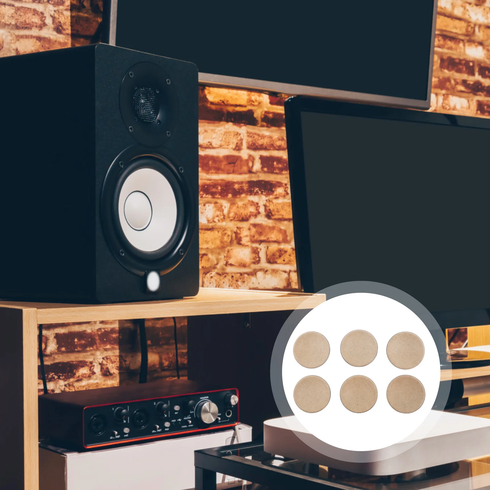 

6Pcs Matte Black Speaker Dust Caps Replacement Composite Subwoofer Dome High Elasticity Non-Deforming Speaker Supply Part