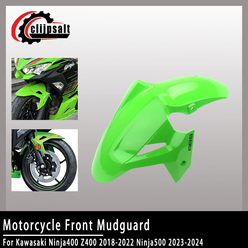 Motorcycle Front Fender Mudguard Tire Splash Mud Guard Shell For Kawasaki Ninja 400 Z400 2018-2022 2020 2021 Ninja500 2023 2024