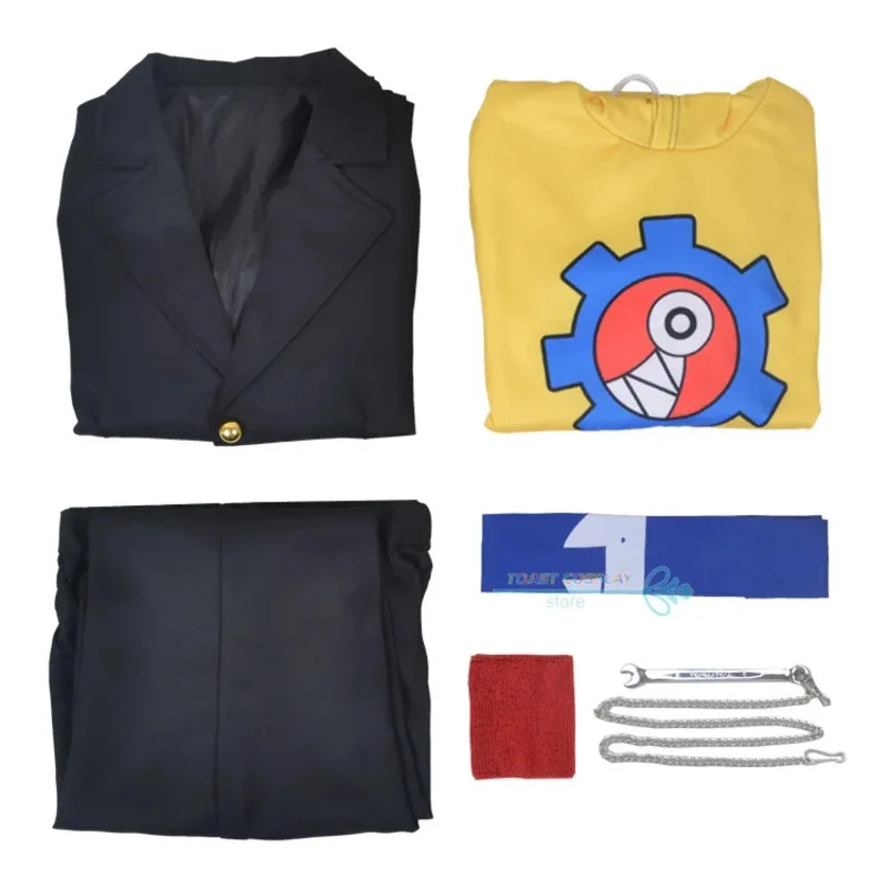 2025 12 أنيمي SK ثمانية كيان تأثيري حلي SK8 إنفينيتي ريكي معطف مقنع وتتسابق شعر مستعار مجموعة الرجال هالوين كرنفال البدلة