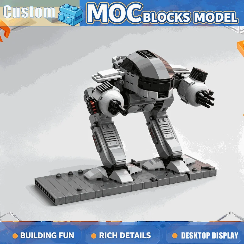 NEW 727 PCS MOC Cyber Sci-Fi Battle Robot Mech Armored Model Building Blocks Creative DIY Assembly Educational Collection Gifts