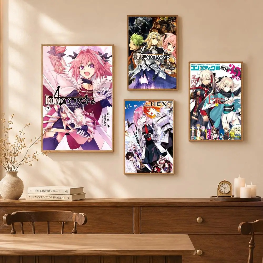 Anime Fantasy F-Fate Apocrypha Astolfo Poster Self-Adhesive Wall Art Poster HD Waterproof PP Bedroom Cafe Gym Home Decor Gift