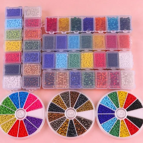 

1 Box Glass Seed Beads Set Czech Charm Bead Kit For Jewelry Making Kits DIY Handmade Supplies Accessories