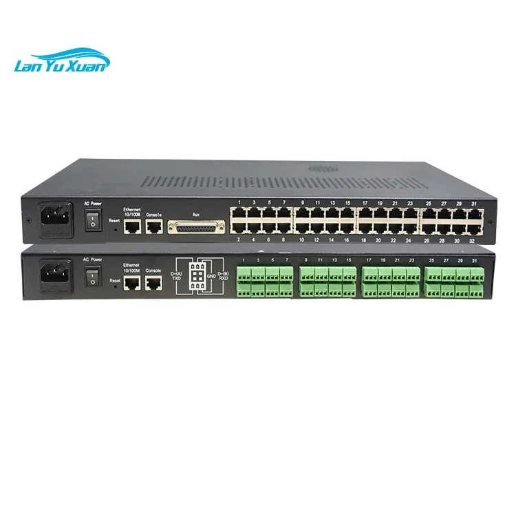 

IOT Gateway 32 Ways 32-channel Modular Serial Device Networking Server support RS232/RS422/RS485 to IP CONV632M SERIES