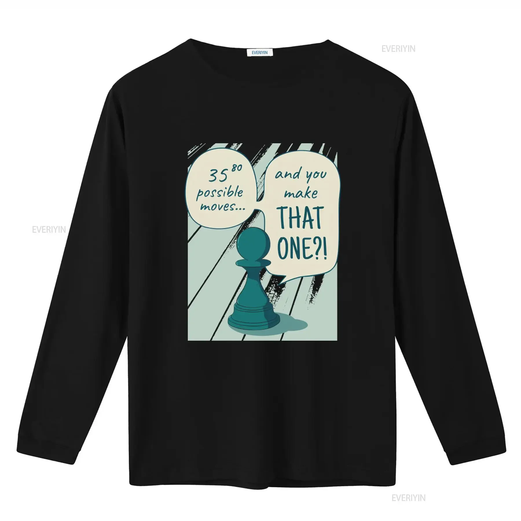 Chess Moves Funny Men's Cotton T Shirt 3580 Possible Design vintage Washed Slightly Comfortable Soft streetwear Breathable