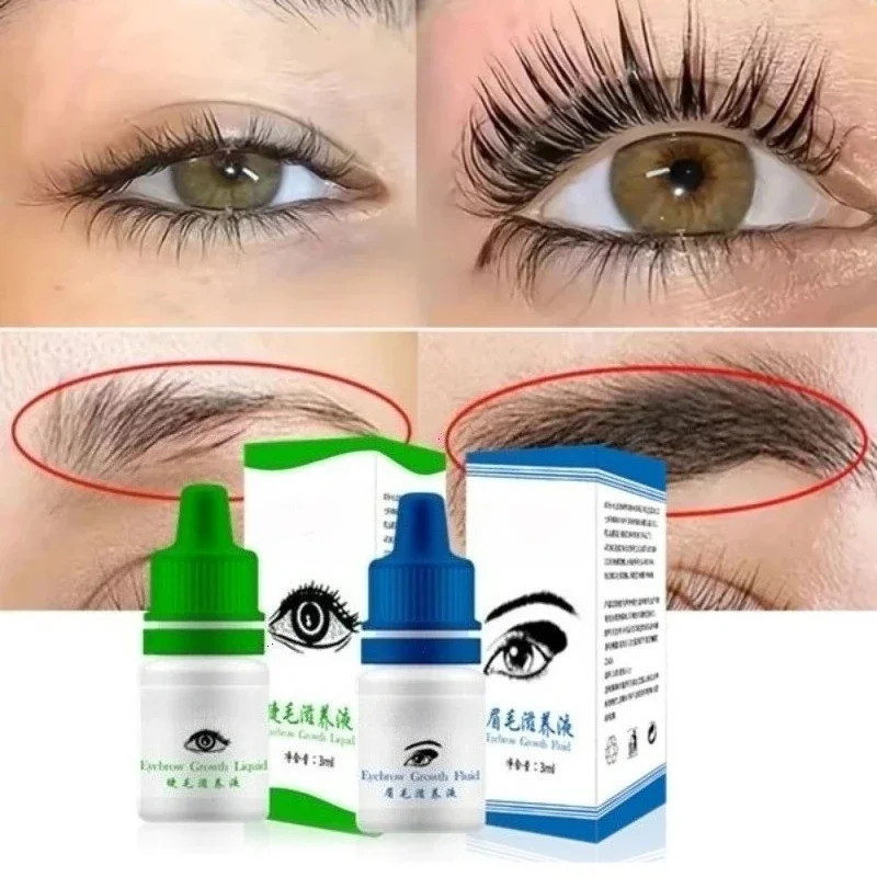 Siero per la crescita rapida delle ciglia Crescita dei capelli del sopracciglio Prodotto anti-perdita dei capelli Prevenire la calvizie Più spessa Allungamento del trucco del sopracciglio