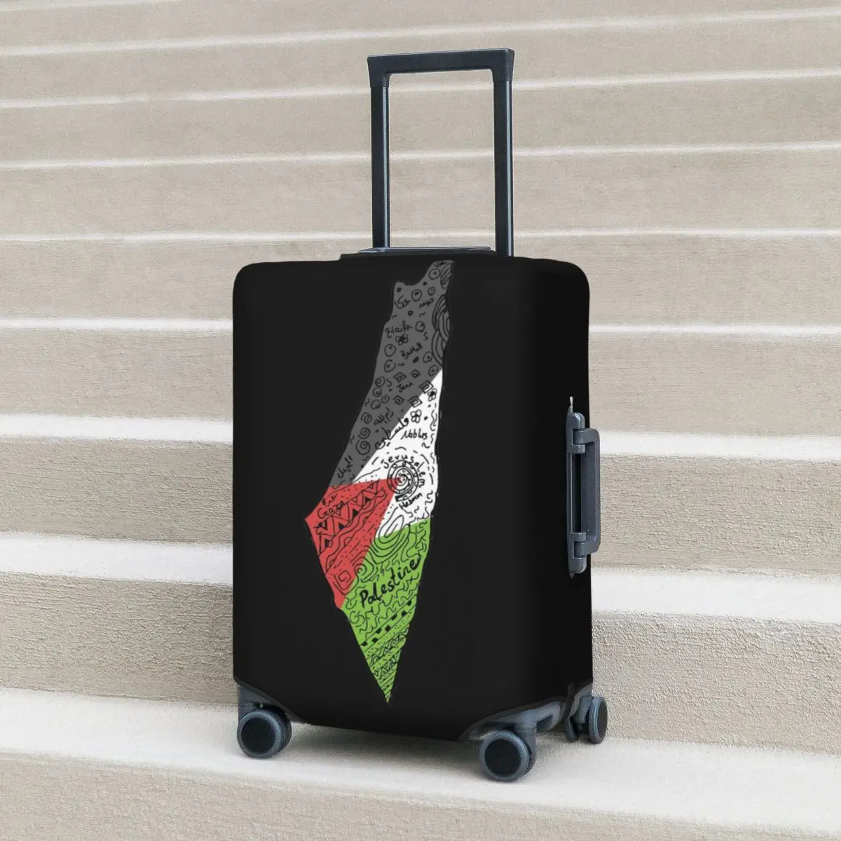 Palestine Mandala Suitcase Cover Practical Business Protection Luggage Accesories Flight