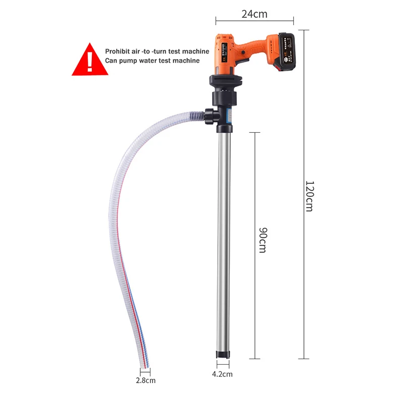 Imagem -05 - Anti-corrosão Elétrica Bomba de Óleo Bomba de Transferência de Combustível Diesel Querosene Bateria de Lítio Inserir Bomba de Tambor 800w 21v