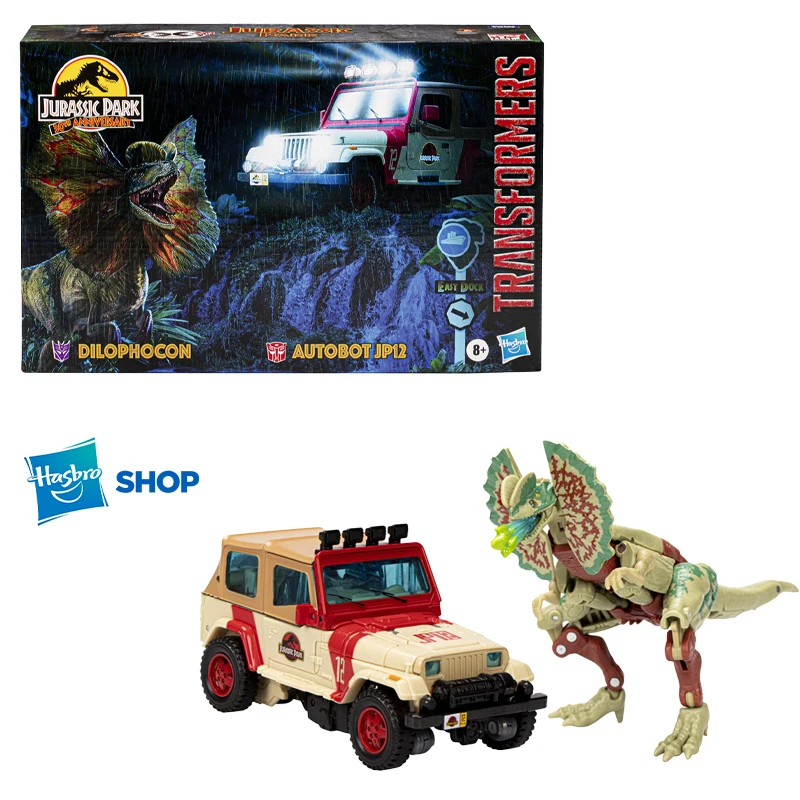 

In Stock Hasbro Transformers Collaborative Jurassic Park X Toys Dilophocon & Autobot JP12, Action Figures