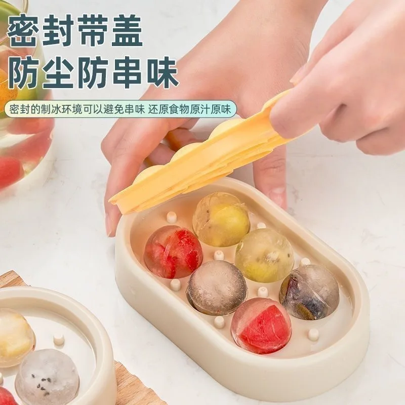 

6 Round Ball Grid Ice Cube Tray Mold Ice Cream Mold Making Popsicle Chocolate Mould Summer DIY Drink Jelly Cool Tea Milk Whiskey