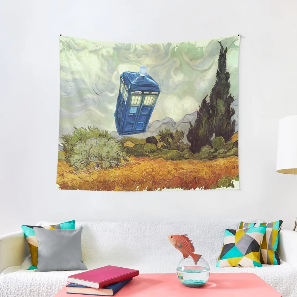 

Vincent and the Doctor Tapestry Cute Room Things Home Decorations Aesthetic On The Wall Custom Tapestry