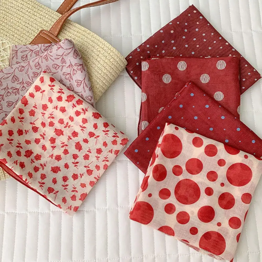 البولكا نقطة الطباعة وشاح مربع النمط الفرنسي تنوعا الشعر وشاح عصابة رأس عصابات الرجعية هيرباند الحجاب شال التفاف عمامة