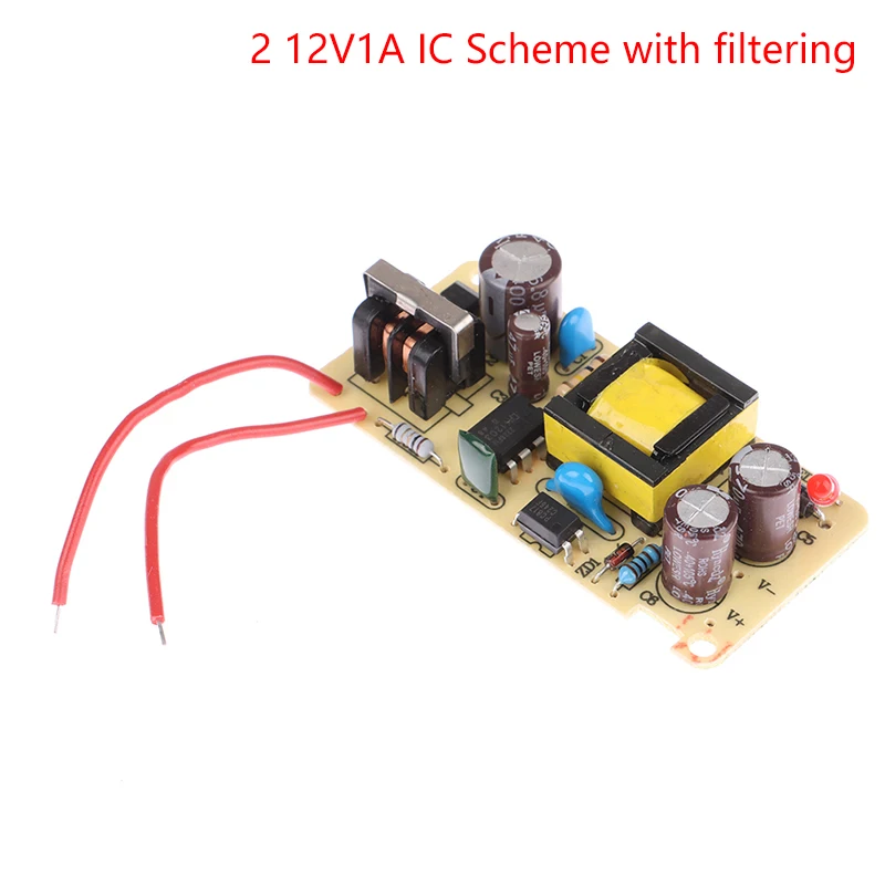 AC-DC 12V 1A Switching Power Supply Module Bare Circuit AC 100-240V to 12V Board Regulator for Repair