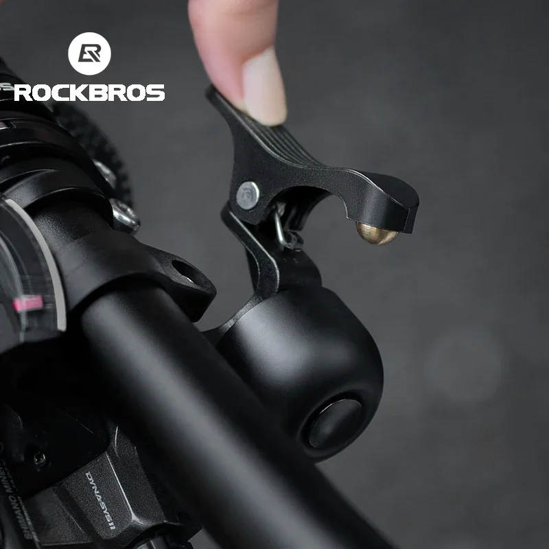 ROCKBROS-timbre para bicicleta, bocina para manillar de montaña, llamada de Ciclismo de Carretera, anillo de aleación, alarma de advertencia de sonido nítido para accesorios de seguridad para bicicleta