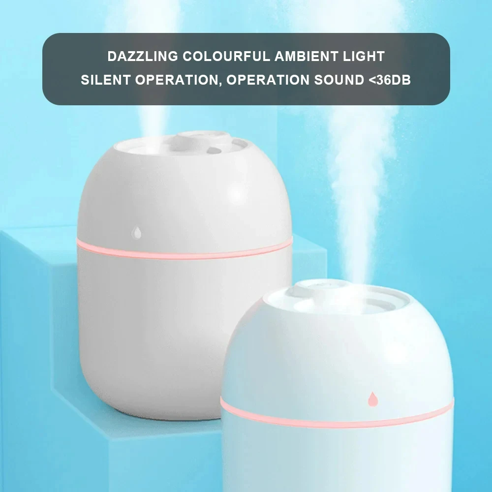 Mini Portable Water Drop Air Humidifier USB Desktop Indoor Household Mute Air Atomization Humidifier Ambient Light Humidifier image 2