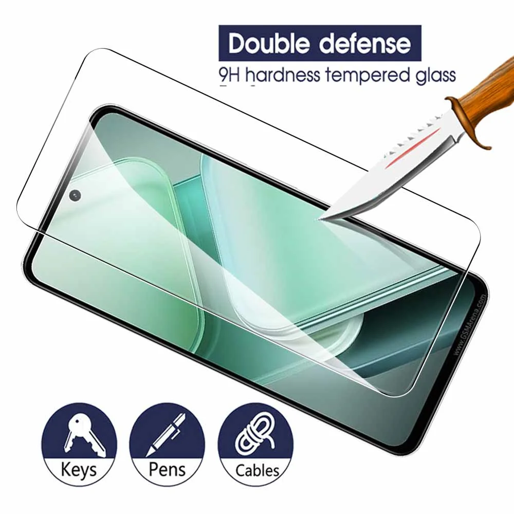 2PCS Full Coverage Tempered Glass Case For vivo iQOO Z9x Screen Protector For iQOO Z9 x iQOOZ9x  iQOOZ9 5G Protective Cover Film