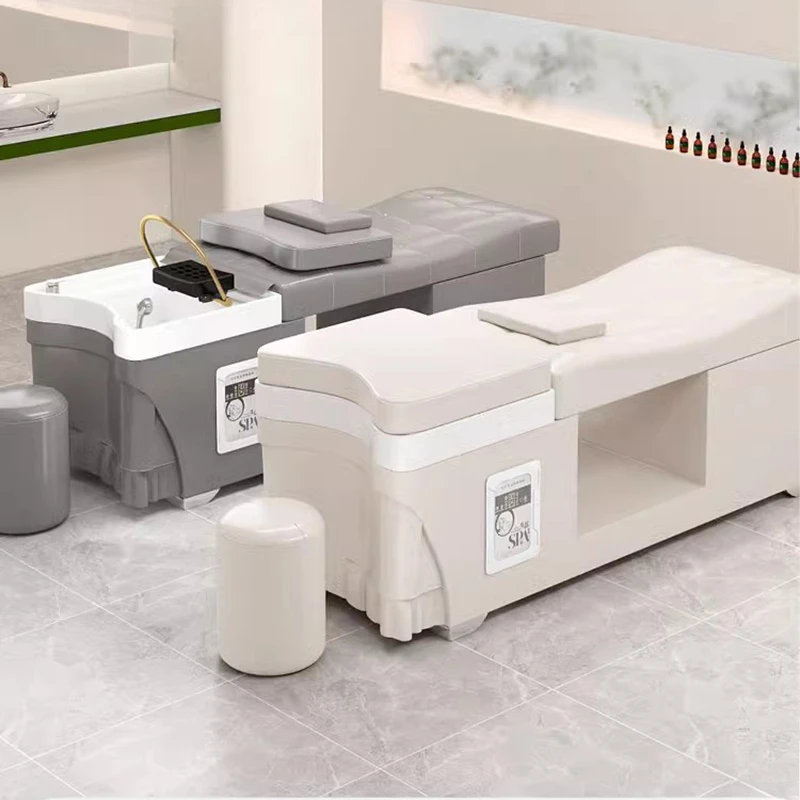 

Thai Style Hair Salon Shampoo Chairs Shower Hairdressing Comfort Ergonomics Shampoo Bed Nordic Salon Furniture Peluqueria FYSC