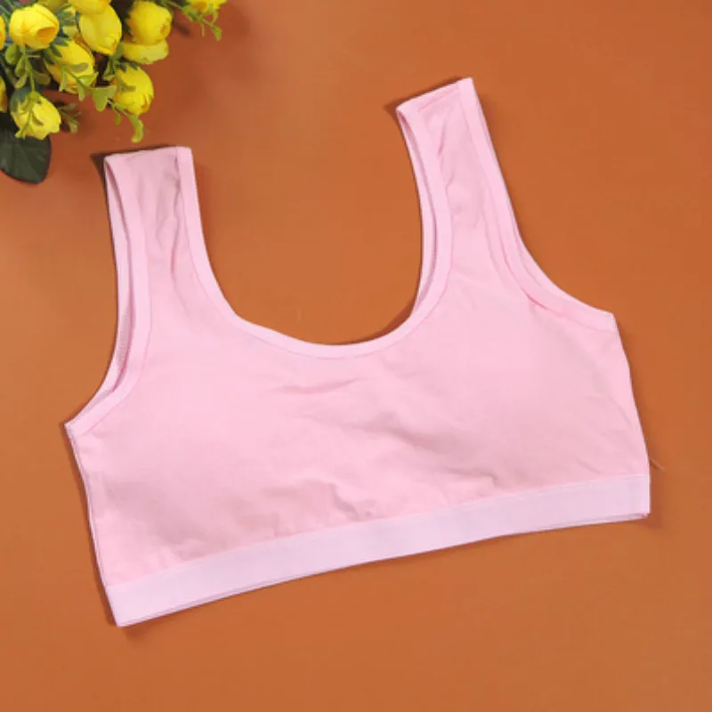 2pc/Lot Girls' Bra Vest Students Cotton U-Broadband Short Corset Sports Breathable Baby Girl Clothes