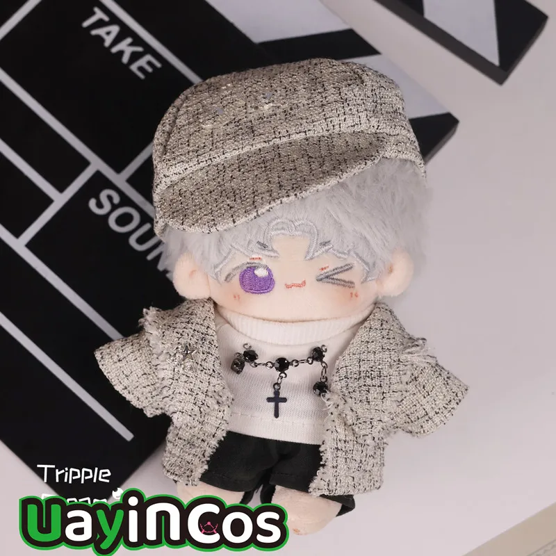 

10cm Doll Clothes Small Fragrant Wind Cool Guy Hat Coat Jacket Pants Costume Suit Stuffed Plushies Doll Accessories Anime Toy Ki