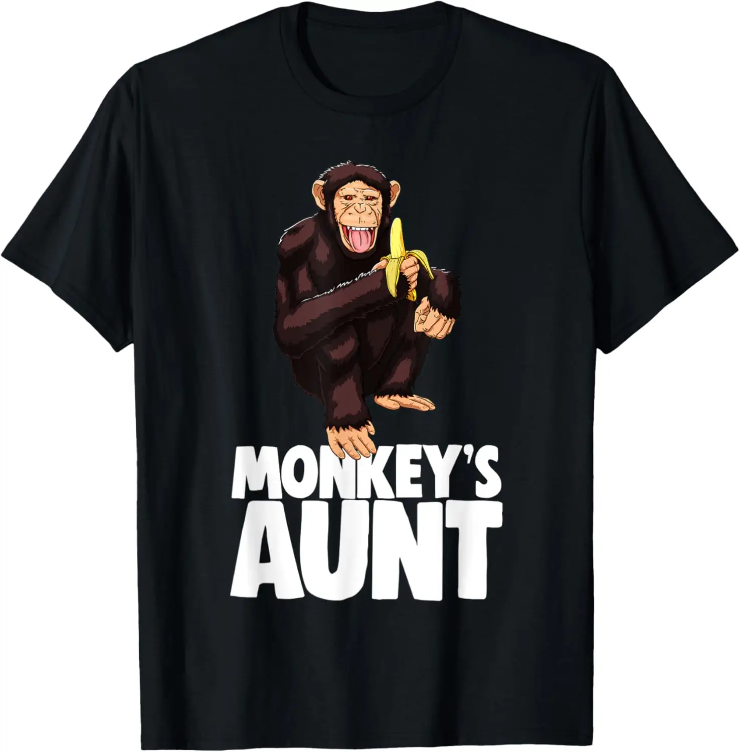 Funny Monkey's Auntie Tee Shirts Monkey Banana Love T-Shirt