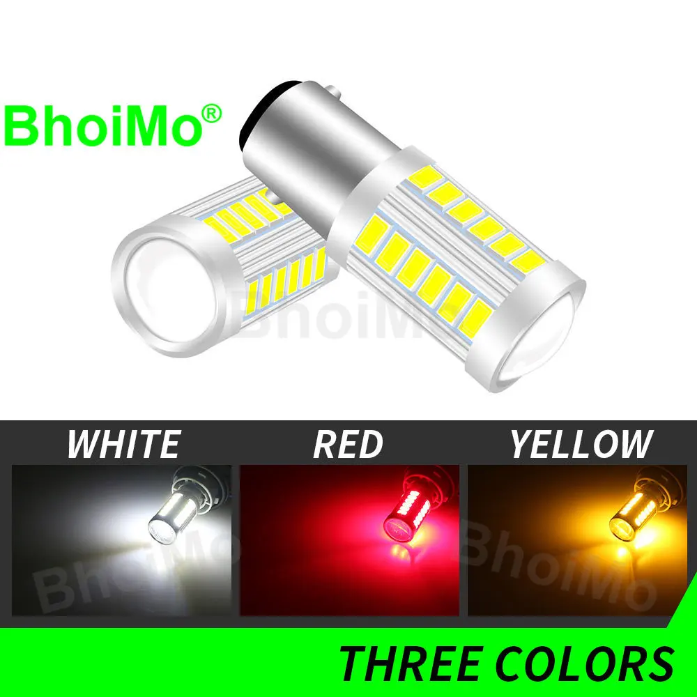 

BhoiMo 2PCS Led W21W T20 P21W 1157 1156 7440 7443 BA15S S25 BAY15D R5W R10W WY21W P21/5W W21/5W Signal Lamp Bulb Car Light Amber