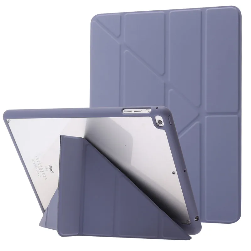 Voor iPad 6e 7e 8e 9e generatie hoesje met potloodhouder PU-leer Acryl achterkant Smart Case voor iPad 9.7 10.2 iPad 5 6 7 8 9 Air 1 2