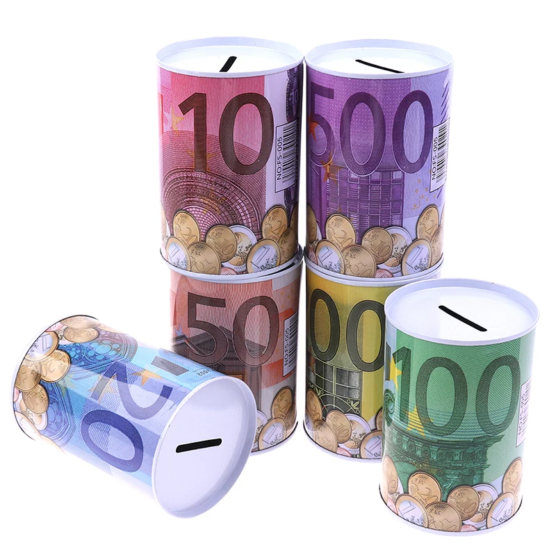 Hucha de monedas euro dólar para ahorro y depósitos en casa_voghion.com