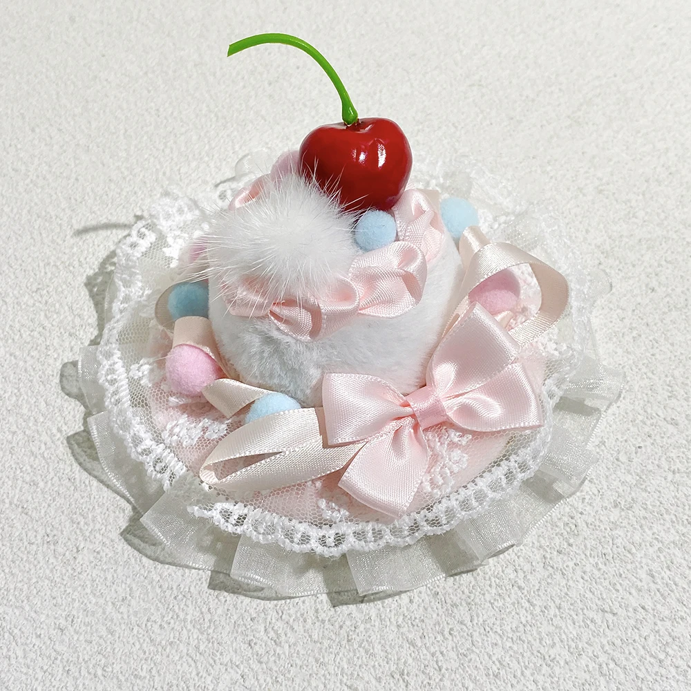 AENSOA Sommer Rosa Serie Kuchen Lolita Haarnadel Für Frauen Mädchen Delikatesse Kirsche Spitze Rand Bowknot Dekoration Haar Zubehör Neue – Detail 11