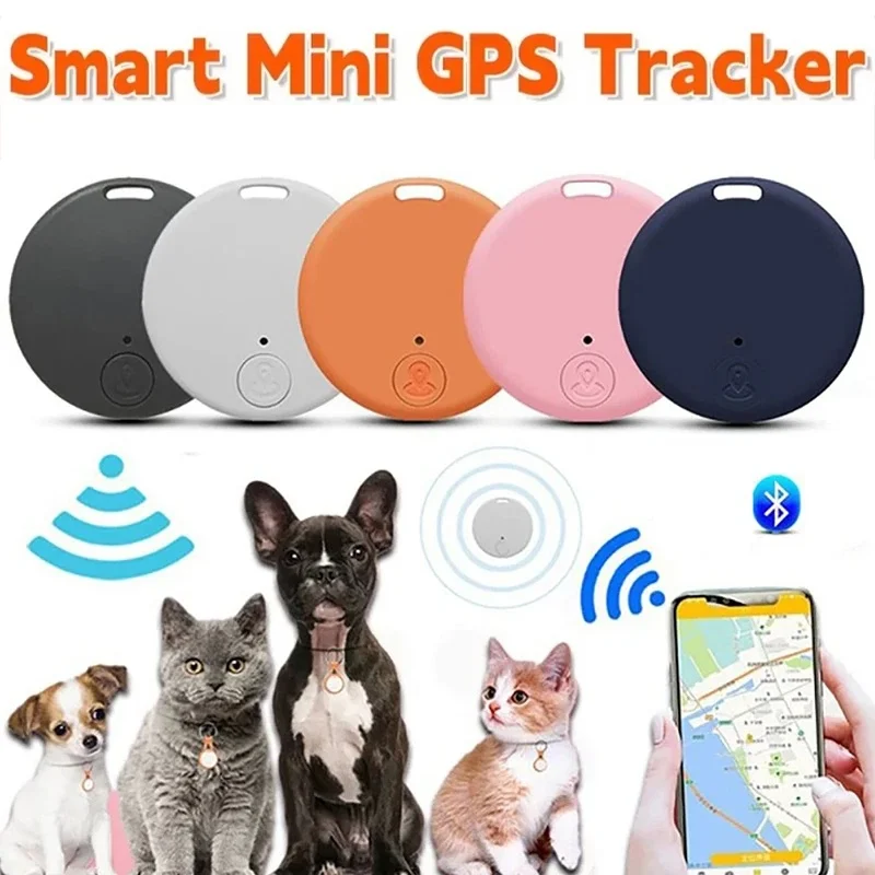 Mini GPS Bluetooth Tracker Anti-Lost Device Round Pet Kids Bag Wallet App Finder Locator For Wallet Dog Backpack Keys Small Size