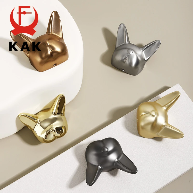 KAK Bulldog Design Wall Hanging Hooks Coat Hook Bag Hat Rack Rackers Zinc Alloy Wall Decorations for Kis Hardware Fittings