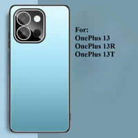 For OnePlus 13T case Metal matte frosted ultra-thin back cover For OnePlus 13R 13 T anti-fall bumper Funda