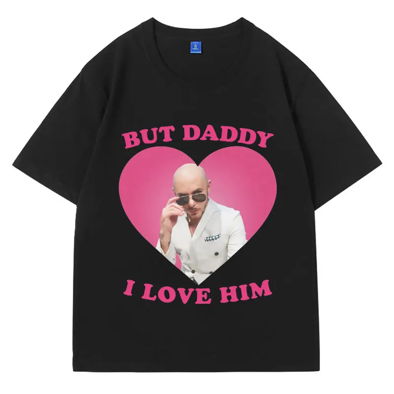 

Funny I Love Him Mr Pitbull Worldwide T Shirt Men's Women's Stylish Casual Vintage Harajuku Short Sleeves Oversized T-shirts