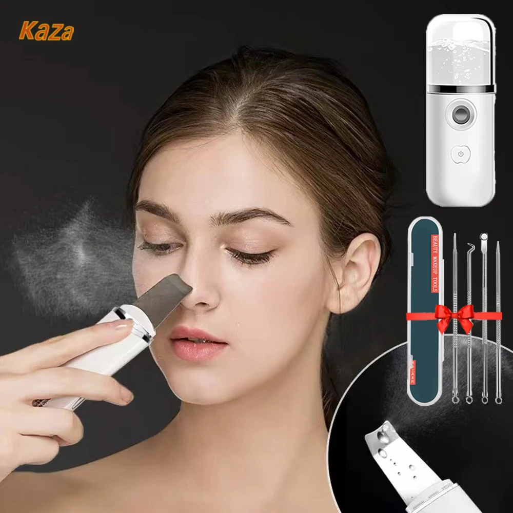 Ultrasonic Skin Scrubber Face Spatula Facial Spatula for Deep Cleansing Blackhead Remover Pore Facial Shovel Ultrasonic Cleaner