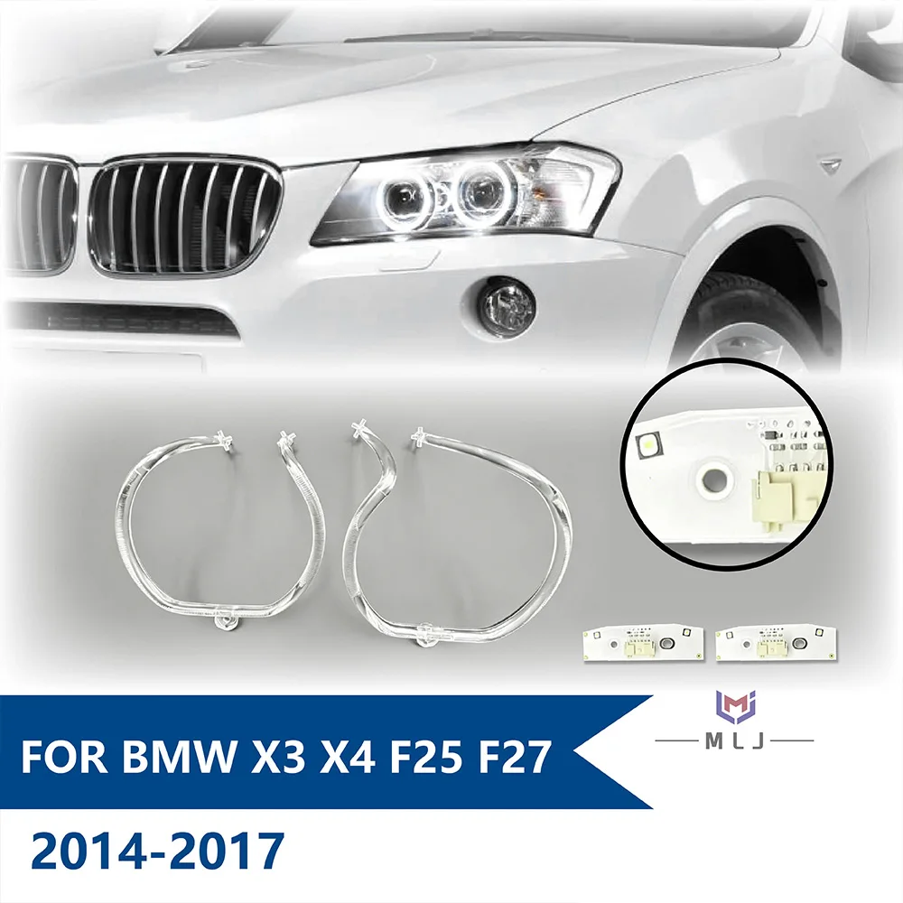 bmw-x3-x4-f25-f26-2014-2017年式用、エンジェルアイ・キセノンヘッドライト、drl（昼間走行灯）チップ、ライトストリップ、カーアクセサリー