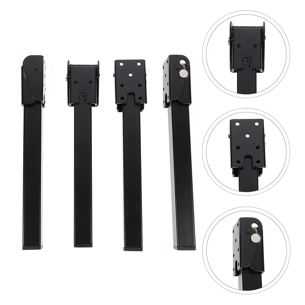 4 Pcs Square Tube Base Computer Table for Bed Desk Leg Small Legs Support Adjustable Computer Iron Accessories Furniture Folding