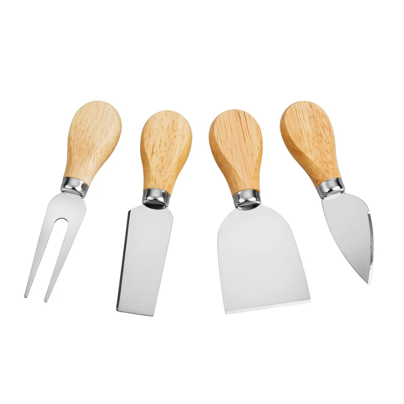 1pcs Stainless Steel Cheese Knives Oak Handle Cheese Cutter Cheese Board Butter Spatula Kitchen Cheese Tools